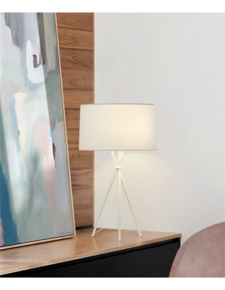 Lámpara de pie Loulu – Massmi – Lámpara trípode, Pantalla de algodón, Altura: 168 cm