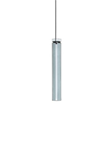 Lámpara colgante Estela Vertical – LZF – Lámpara de madera+vidrio soplado, Disponible en 40 cm/60 cm/100 cm, LED 3000K regulable
