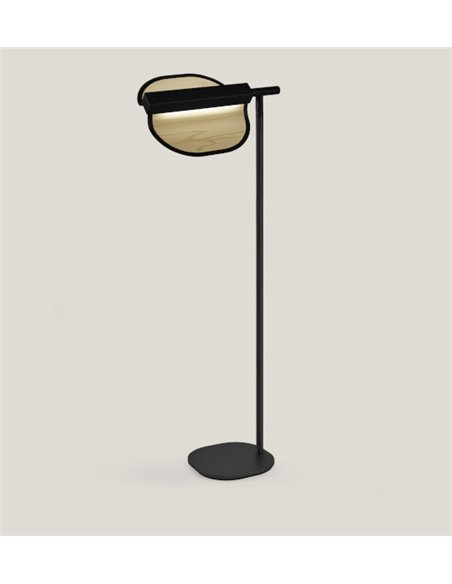 Lámpara de pie Omma – LZF – Lámpara de madera+metal, Disponible en varios colores, LED 3000K regulable, Altura: 114 cm