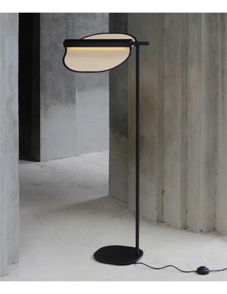 Lámpara de pie Omma – LZF – Lámpara de madera+metal, Disponible en varios colores, LED 3000K regulable, Altura: 114 cm