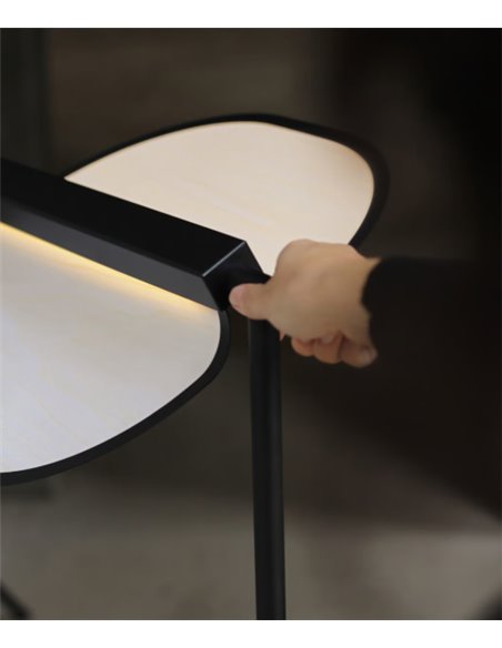 Lámpara de pie Omma – LZF – Lámpara de madera+metal, Disponible en varios colores, LED 3000K regulable, Altura: 114 cm