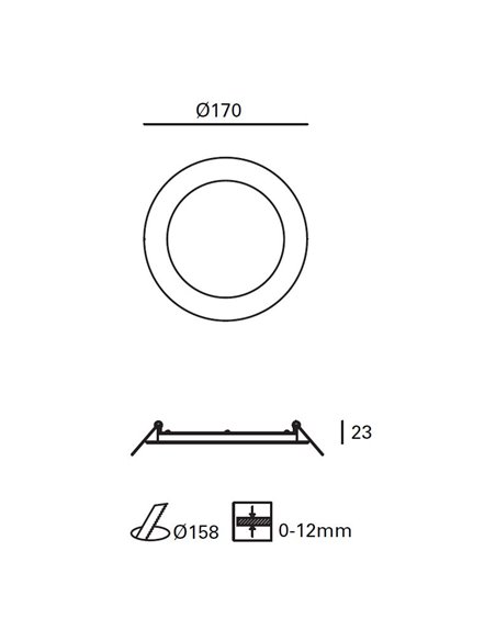 Downlight empotrable Easy – FORLIGHT – Lámpara de techo de aluminio blanco, LED 3000K/4000K