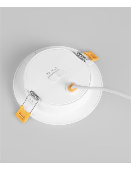 Lámpara downlight empotrable Element – FORLIGHT – Lámpara redonda blanca en 3 medidas, LED 3000K-4000K-6000K