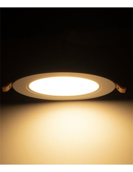 Lámpara downlight empotrable Element – FORLIGHT – Lámpara redonda blanca en 3 medidas, LED 3000K-4000K-6000K