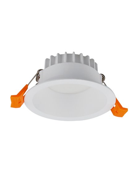 Lámpara downlight empotrable Jet – FORLIGHT – Lámpara de techo redonda de aluminio blanco, LED 3000K o 4000K, 4 tamaños