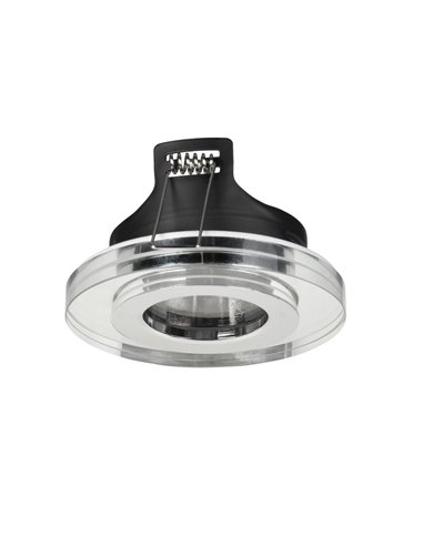 Downlight de techo Rame – FORLIGHT – Lámpara cromada empotrable, 8W GU10, Apto para exterior (IP65)