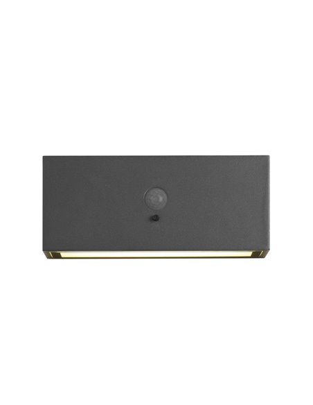 Lámpara de pared solar Top – FORLIGHT – Aplique de exterior antracita, LED 3000K 400lm