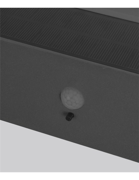 Lámpara de pared solar Top – FORLIGHT – Aplique de exterior antracita, LED 3000K 400lm