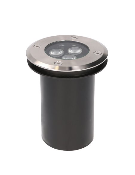 Lámpara de exterior para suelo Ringo – FORLIGHT – Foco de acero inoxidable, LED 3000K o 4000K, Diámetro: 11 cm