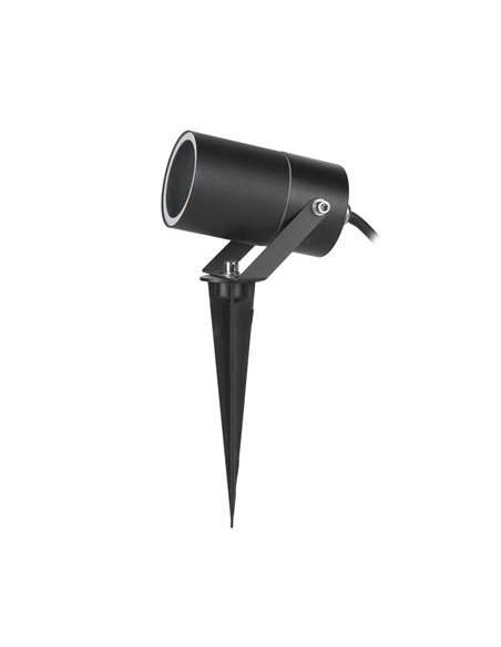 Lámpara estaca de exterior Hit – FORLIGHT – Proyector de aluminio negro, GU10 IP65