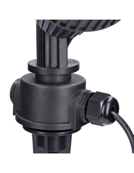 Lámpara estaca de exterior – FORLIGHT – Proyector de suelo negro, GU10 IP65, Apto para ambientes salinos