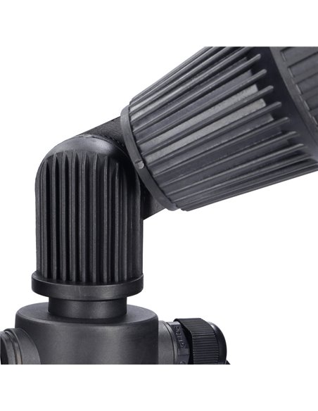 Lámpara estaca de exterior – FORLIGHT – Proyector de suelo negro, GU10 IP65, Apto para ambientes salinos