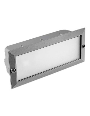 Empotrable de pared de exterior – Tamesis – FORLIGHT – 3 tapas de colores incluidas, Largo: 23,4 cm