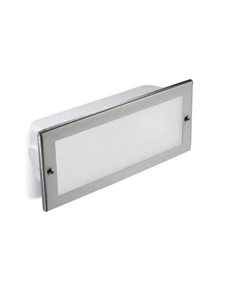Lámpara empotrable de exterior Tamesis – FORLIGHT – Lámpara de pared de aluminio, E27 IP44, Tapa incluida