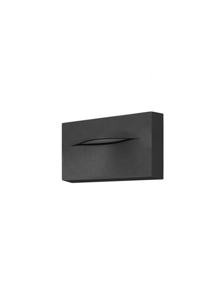 Aplique de pared de exterior Hide - FORLIGHT – Lámpara moderna acabado antracita, PRO LED 4000K 8,2W, Apto ambientes salinos