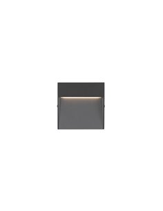 Aplique de pared de exterior Nod – FORLIGHT – Lámpara moderna cuadrada de aluminio, LED 3000K 210 lm, Medidas: 10,5 cm 2