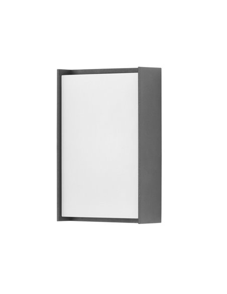 Aplique de pared de exterior Block – FORLIGHT – Lámpara de aluminio acabado antracita, 4000K 9,7W LED IP65