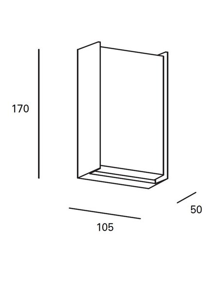 Aplique de pared de exterior Block – FORLIGHT – Lámpara de aluminio acabado antracita, 4000K 9,7W LED IP65