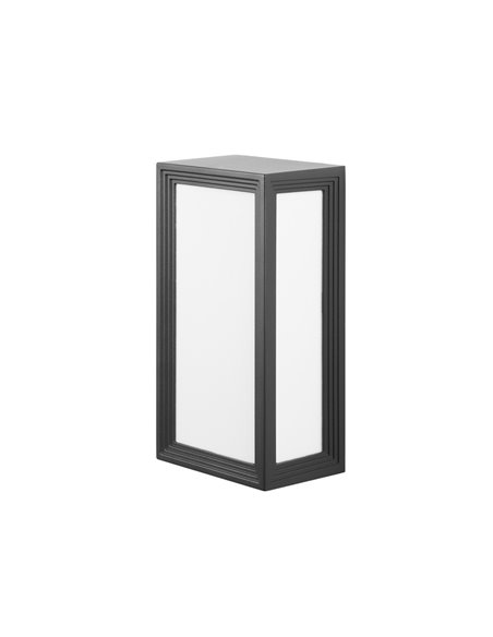 Aplique de pared de exterior Thomas – FORLIGHT – Lámpara antracita, E27 IP44, Altura: 28 cm