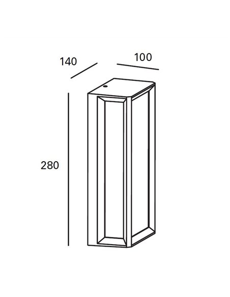 Aplique de pared de exterior Thomas – FORLIGHT – Lámpara antracita, E27 IP44, Altura: 28 cm