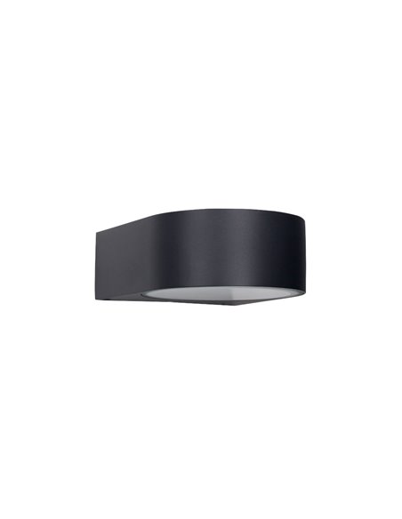 Aplique de pared de exterior Mayor – FORLIGHT – Lámpara de aluminio en gris y antracita, E27 15W IP44