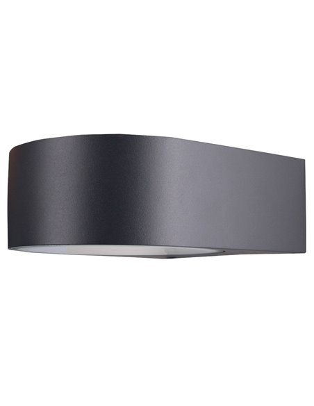 Aplique de pared de exterior Mayor – FORLIGHT – Lámpara de aluminio en gris y antracita, E27 15W IP44