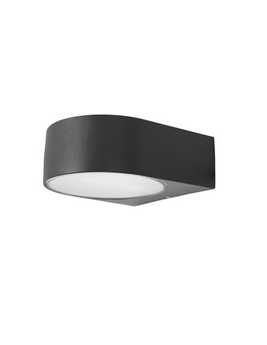 Aplique de pared de exterior Mayor – FORLIGHT – Lámpara de aluminio en gris y antracita, E27 15W IP44