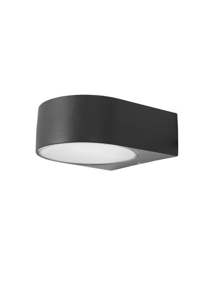 Aplique de pared de exterior Mayor – FORLIGHT – Lámpara de aluminio en gris y antracita, E27 15W IP44