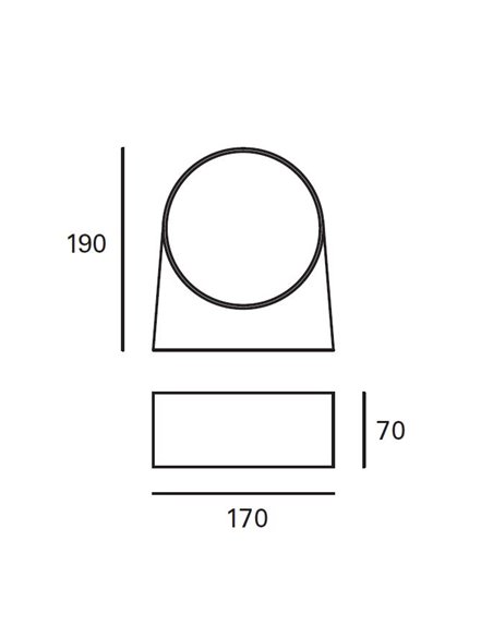 Aplique de pared de exterior Mayor – FORLIGHT – Lámpara de aluminio en gris y antracita, E27 15W IP44