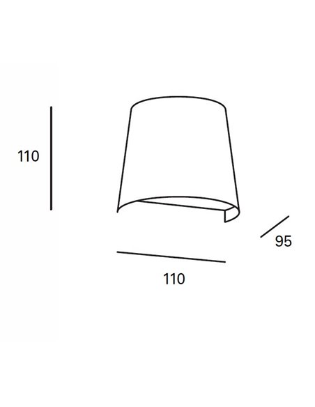 Aplique de pared de exterior Prisma – FORLIGHT – Lámpara moderna negra, Altura: 11 cm, Apto para ambientes salinos