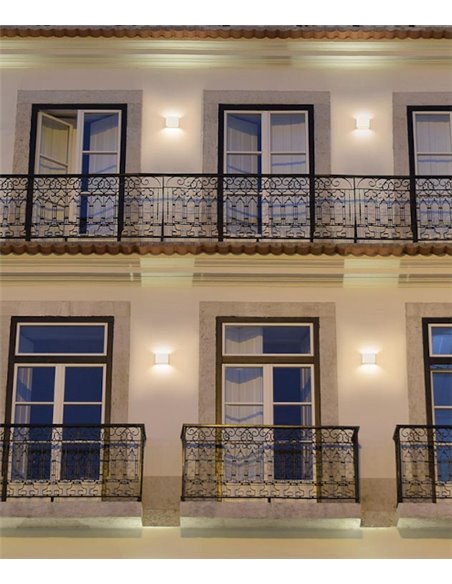 Aplique de pared de exterior Slim – FORLIGHT – Lámpara de aluminio en blanco o antracita, LED 3000K 320 lm