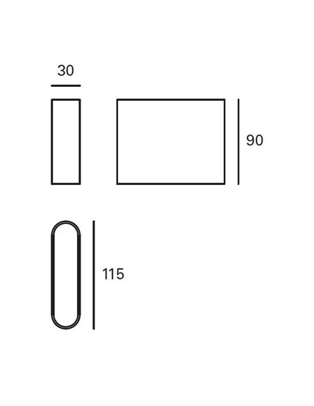 Aplique de pared de exterior Slim – FORLIGHT – Lámpara de aluminio en blanco o antracita, LED 3000K 320 lm