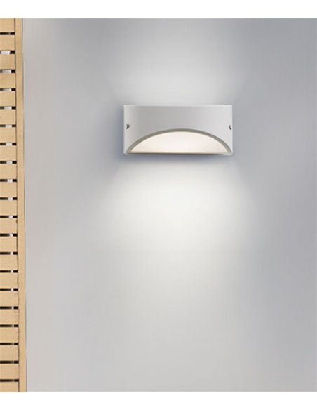 Aplique de pared de exterior Kapa – FORLIGHT – Lámpara de aluminio, LED 3000K/4000K 945 lm, Medidas: 22 cm