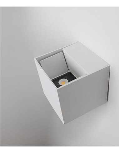 Aplique de pared de exterior Rex – FORLIGHT – Lámpara cuadrada en blanco o antracita, LED 3000K/4000K IP54, Medidas: 8 cm