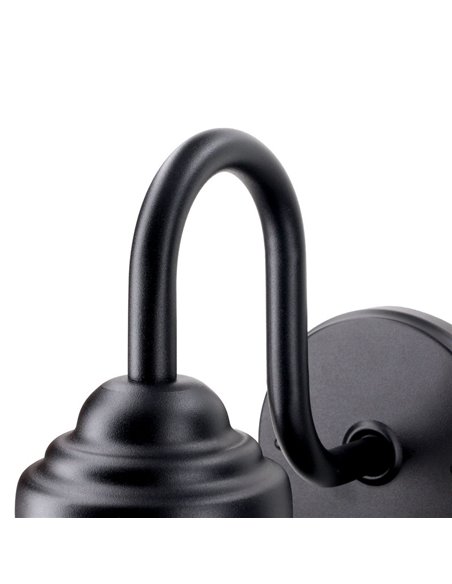 Aplique de pared de exterior Avenue – FORLIGHT – Lámpara vintage negra, IP44 E27