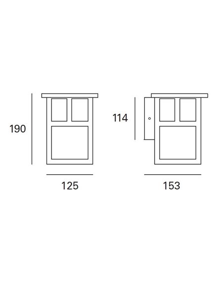 Aplique de pared de exterior Osaka – FORLIGHT – Lámpara de acero vintage en marrón óxido, E27 IP23 