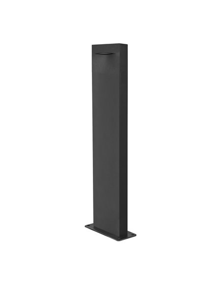 Lámpara baliza de exterior Hide – FORLIGHT – Lámpara de aluminio antracita, LED 4000K 812 lm IP65, Altura: 80 cm