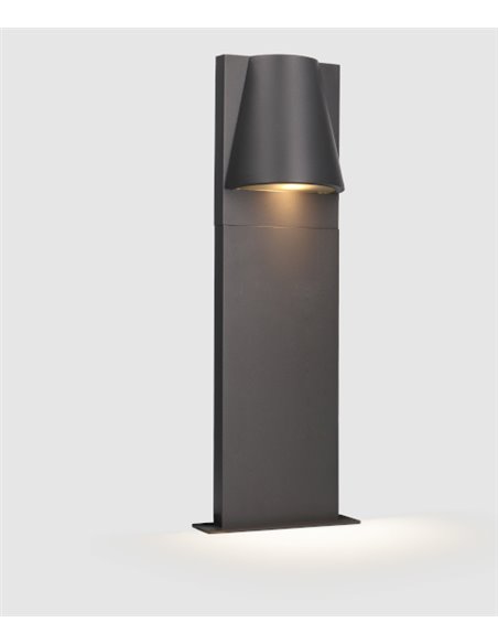 Baliza de exterior Kala – FORLIGHT – Lámpara de aluminio antracita en 2 medidas: 50 cm - 90 cm, GU10 IP44