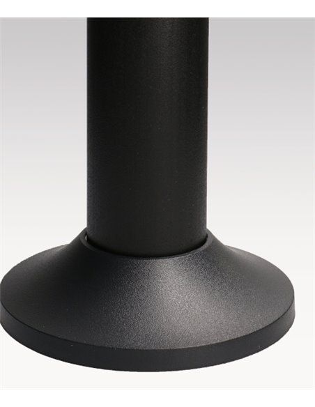 Baliza de exterior Yika – FORLIGHT – Lámpara moderna negra, LED 3000K 7,9W IP44, Altura: 52 cm