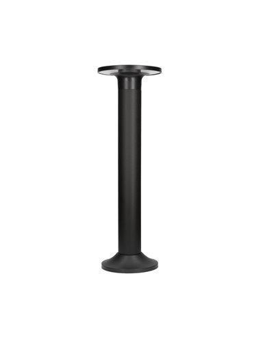 Baliza de exterior Yika – FORLIGHT – Lámpara moderna negra, LED 3000K 7,9W IP44, Altura: 52 cm