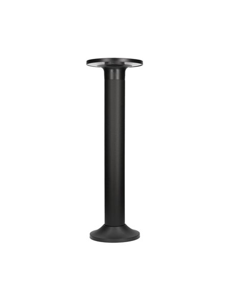 Baliza de exterior Yika – FORLIGHT – Lámpara moderna negra, LED 3000K 7,9W IP44, Altura: 52 cm