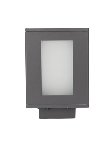 Baliza de exterior Alfil – FORLIGHT – Moderna lámpara de aluminio antracita, E27 IP44, Altura: 22 cm