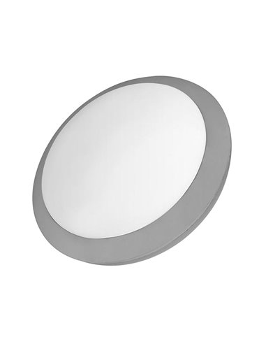 Plafón de techo de exterior Ford – FORLIGHT – Lámpara redonda en 2 colores, Diámetro: 30 cm, Apto para ambientes salinos