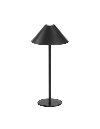 Lámpara portátil de exterior Sirina – FORLIGHT – Lámpara táctil con UBS negra, 3 intensidades lumínicas, LED regulable