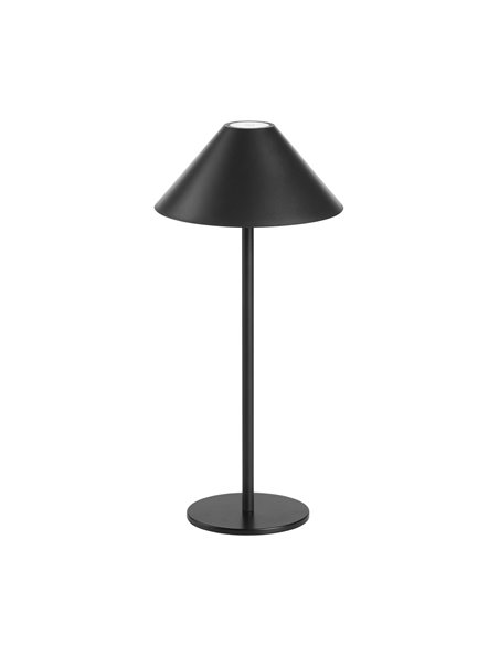 Lámpara portátil de exterior Sirina – FORLIGHT – Lámpara táctil con UBS negra, 3 intensidades lumínicas, LED regulable
