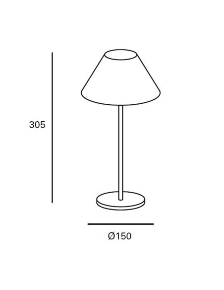 Lámpara portátil de exterior Sirina – FORLIGHT – Lámpara táctil con UBS negra, 3 intensidades lumínicas, LED regulable