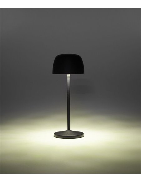 Lámpara portátil de exterior Treta – FORLIGHT – Carga por inducción magnética, LED regulable, USB