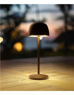 Lámpara portátil de exterior Treta – FORLIGHT – Carga por inducción magnética, LED regulable, USB