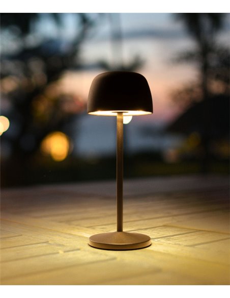 Lámpara portátil de exterior Treta – FORLIGHT – Carga por inducción magnética, LED regulable, USB