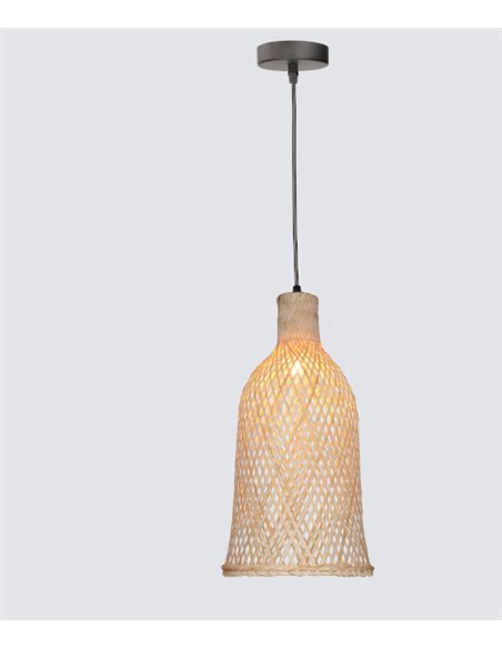 Lámpara de techo colgante Riba – FORLIGHT – Lámpara de madera, Altura regulable, Diámetro: 21 cm